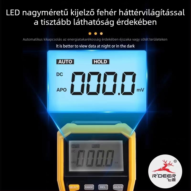 Feilu Tools Digitális multiméter – Magas pontosságú intelligens, többfunkciós elektronikus mérőeszköz villanyszerelők számára
