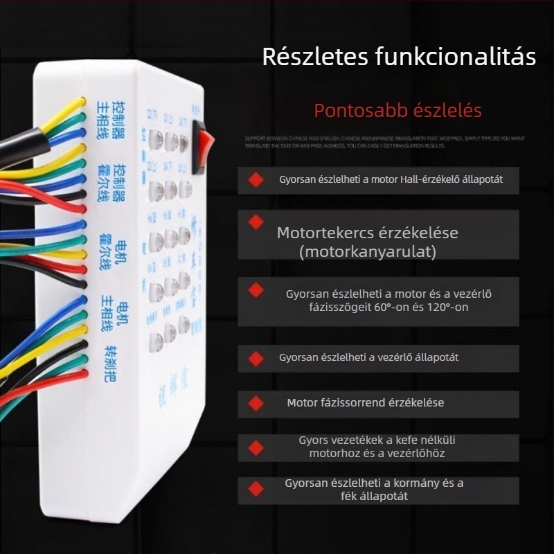 Elektromos jármű javítási eszköz, motor Hall-szenzor teszter