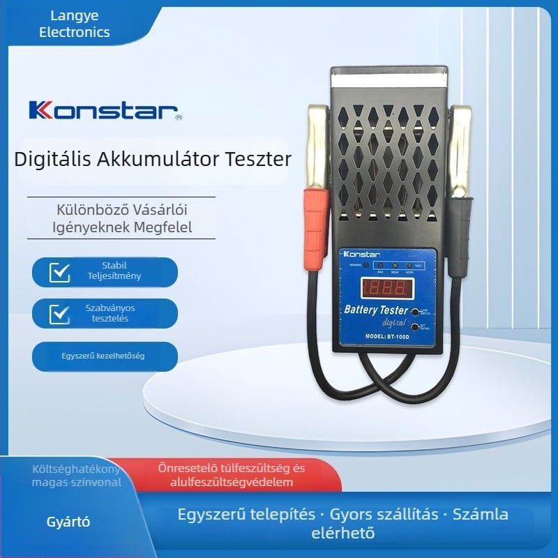 Konstar Bt-100D 6V/12V Digitális akkumulátortesztelő ólom-savas akkumulátorokhoz