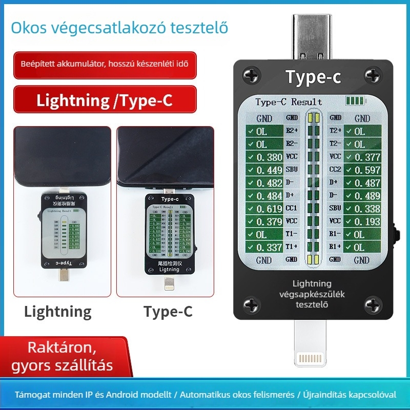 Rui Gao Teljes körű automata USB-C csatlakozódetektor készülék okostelefonok javításához