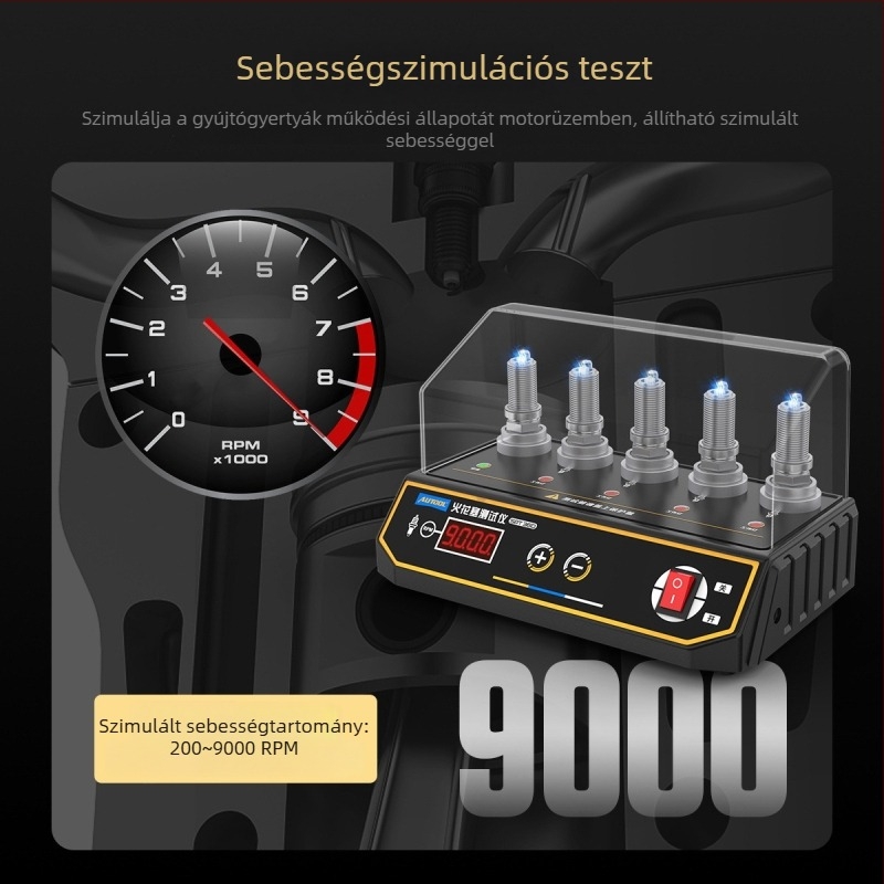AUTOOL SPT360 gyújtógyertya detektor, 110/220V tápegység, gyújtógyertya detektáló rendszer