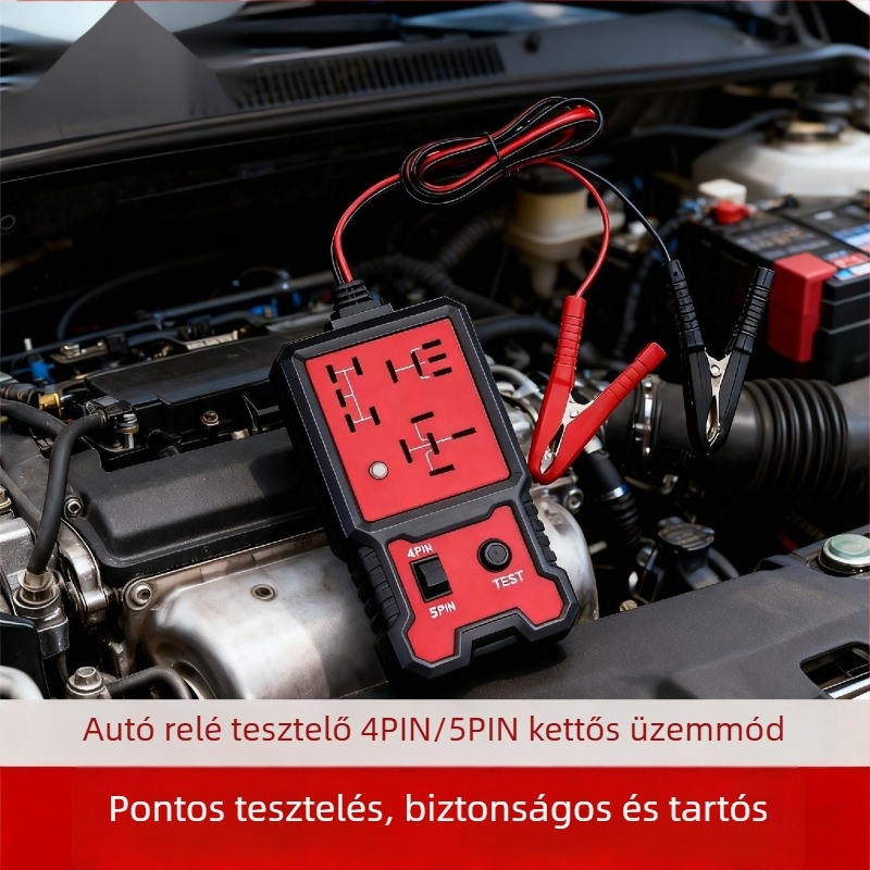 Autó relé tesztelő – 12V-os univerzális négy- és ötpinű relé elemző