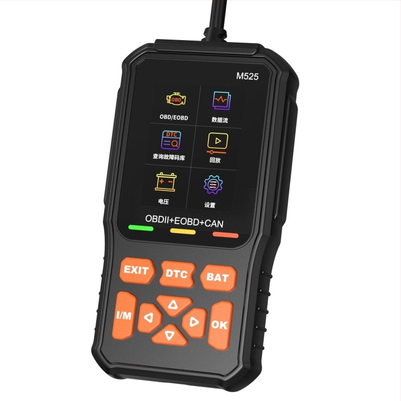 M525 OBD2 motordiagnosztikai eszköz, 9-16V, -20-65°C, minden modellhez kompatibilis