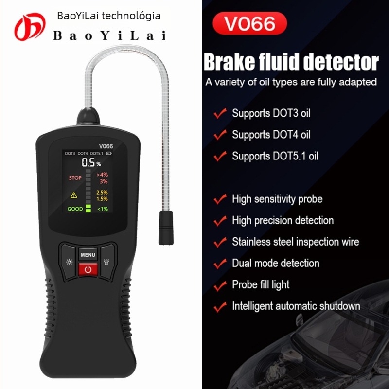 Baoyilai fékfolyadék detektor, DOT3/4/5.1 észlelés, 3V tápegység, -20°C-tól 80°C-ig
