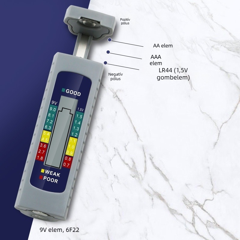 Új digitális akkumulátortester LCD-kijelzővel és száraz elem kapacitásmérővel