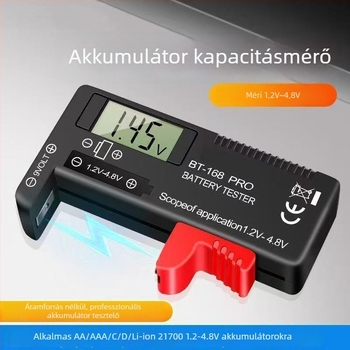 Digitális akkumulátorkapacitás-tesztelő Li-ion és ólom-savas akkumulátorokhoz – Bt-168Pro