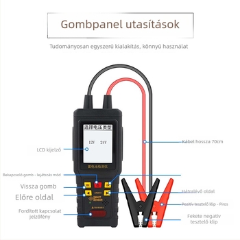 Xima AR2015 akkumulátortesztelő autóakkumulátorokhoz, 12V/24V – belső ellenállás mérő – Smart Sensor