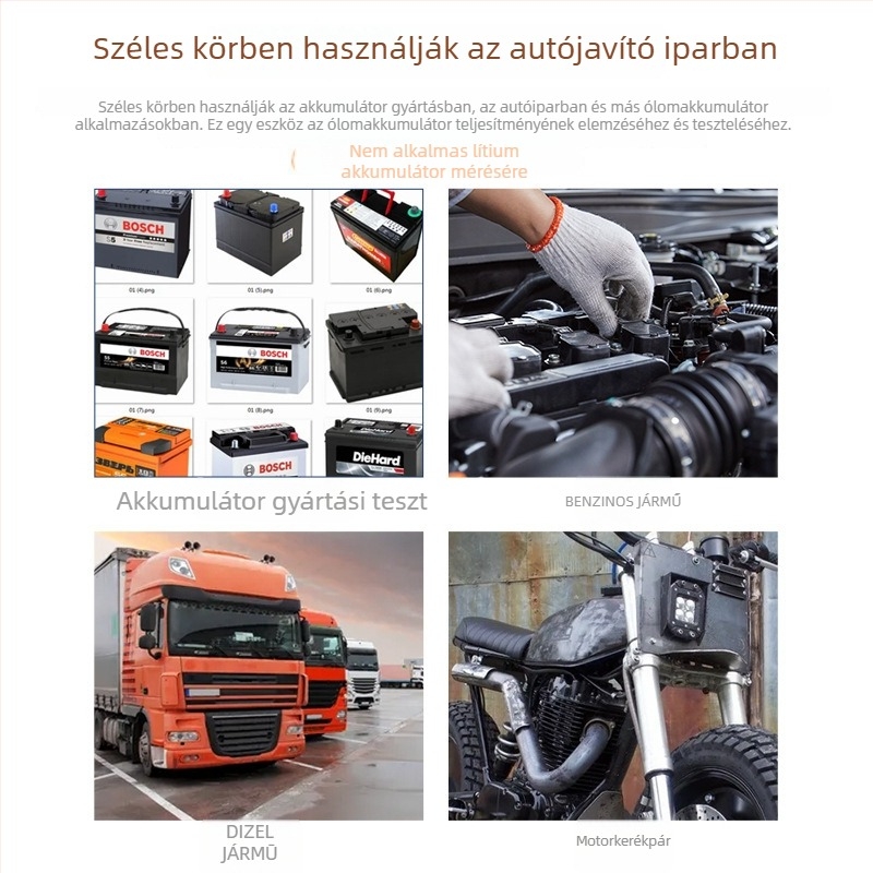 Xima AR2015 akkumulátortesztelő autóakkumulátorokhoz, 12V/24V – belső ellenállás mérő – Smart Sensor
