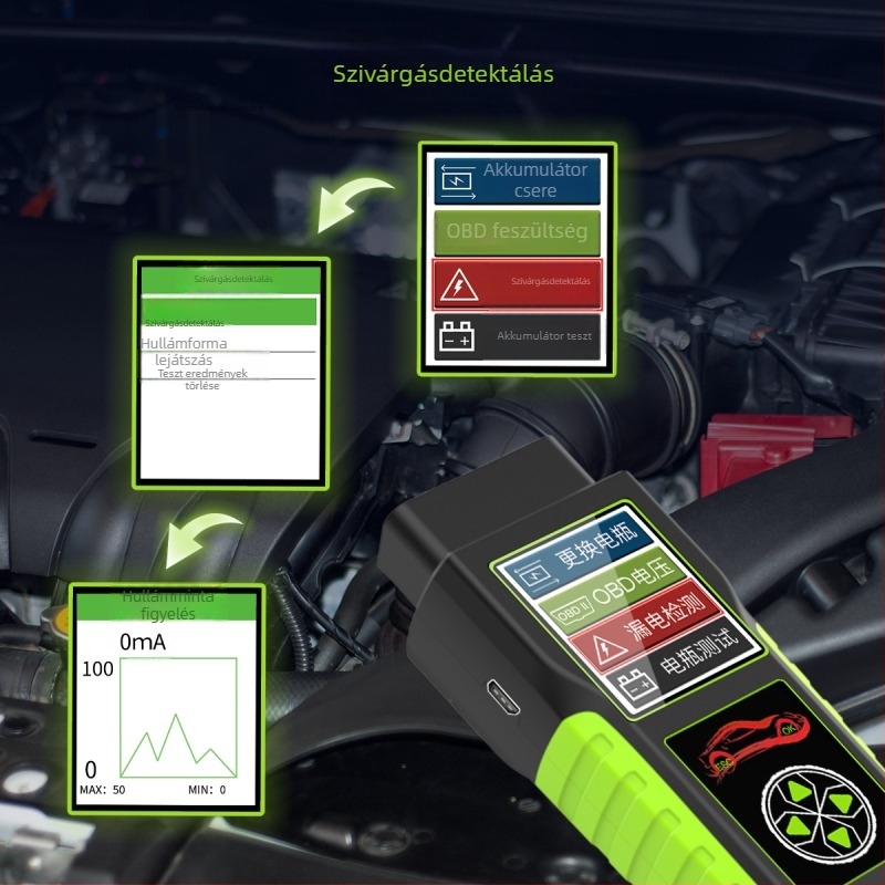 Autódiagnosztikai eszköz BT400, 8-30V, -10–50°C, motoros járművek diagnosztikája, testreszabható feldolgozás