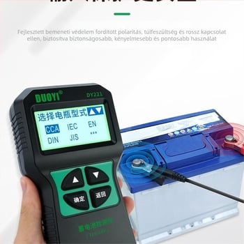 Autó akkumulátor teszter DY221, One More, 12-24V