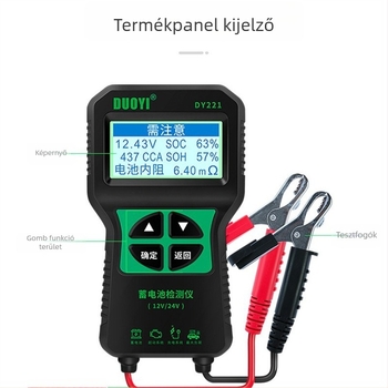 Autó akkumulátor teszter DY221, One More, 12-24V