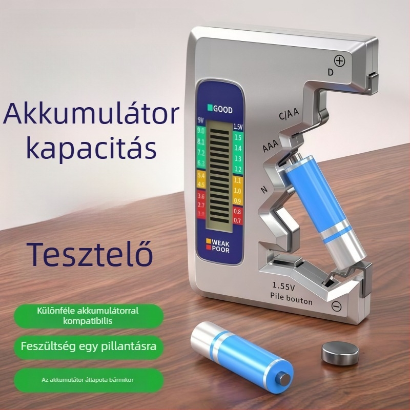 Akkumulátor teljesítménydetektora kapacitásmérés és digitális kijelző a fennmaradó teljesítményhez