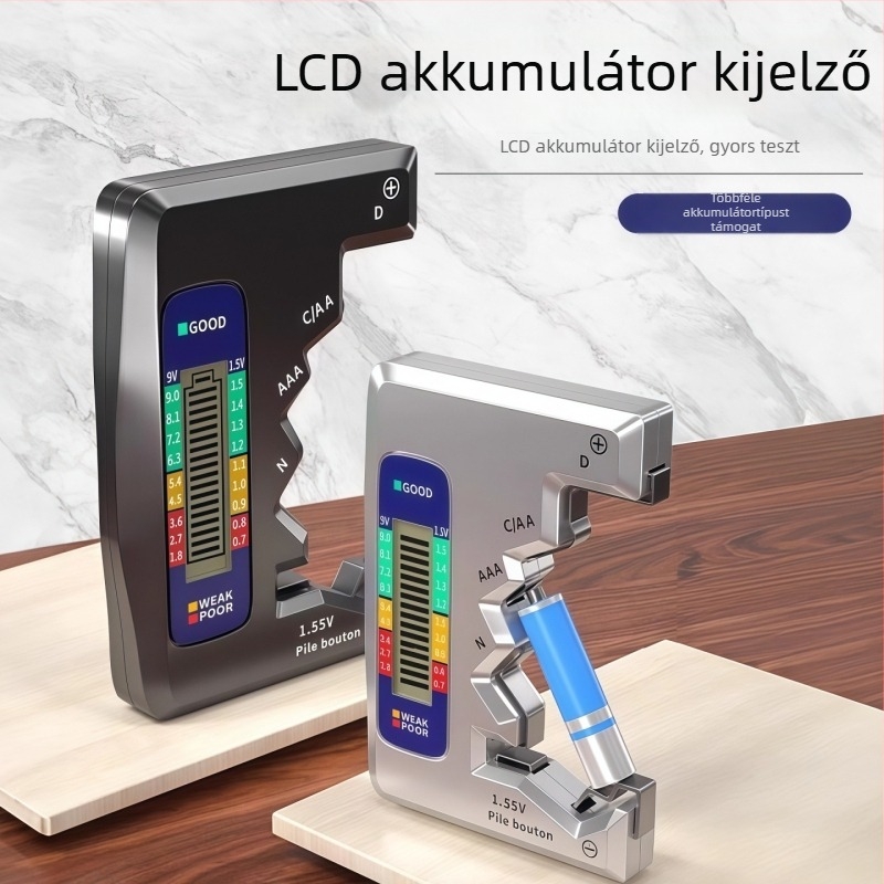 Akkumulátor teljesítménydetektora kapacitásmérés és digitális kijelző a fennmaradó teljesítményhez
