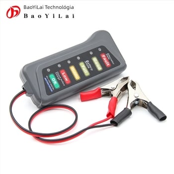 Autó 12V akkumulátor teszter – Akkumulátor diagnosztikai készülék, feszültségtartomány 16V-ig, működési hőmérséklet -20°C-tól 80°C-ig, Modell: 12V battery tester