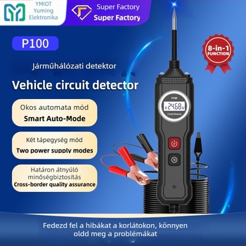 P100 áramkör-detektor – olajminőség-detektor, autó és motorkerékpár áramkör-detektor, áramkör-elemzés és intelligens diagnosztikai készülék, 12V/24V, 0–60°C