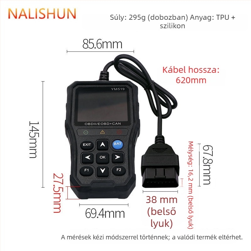 Motordiagnosztikai készülék, 12V, Tk209, Univerzális, -20°C-tól 70°C-ig