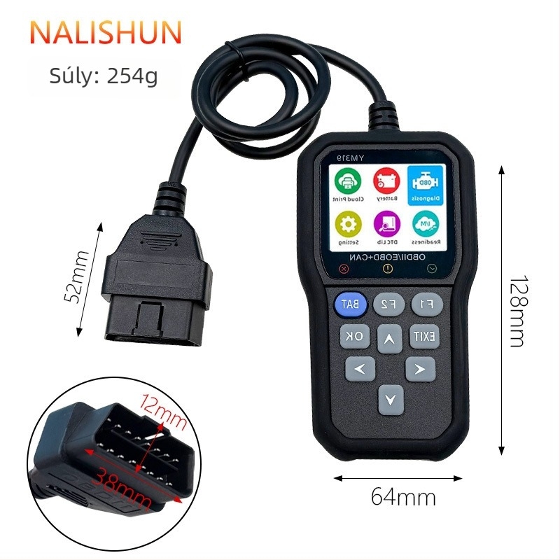 Motordiagnosztikai készülék, 12V, Tk209, Univerzális, -20°C-tól 70°C-ig