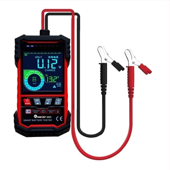 OOLTOP Akkumulátor Teszter ET2201 automatikus feszültségazonosítással és hőmérséklet-méréssel, 12V