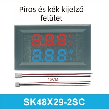 Shukong LED DC feszültség- és árammérő akkumulátorhoz digitális kettős kijelzővel és kapcsolóüzemű tápegység detektoral