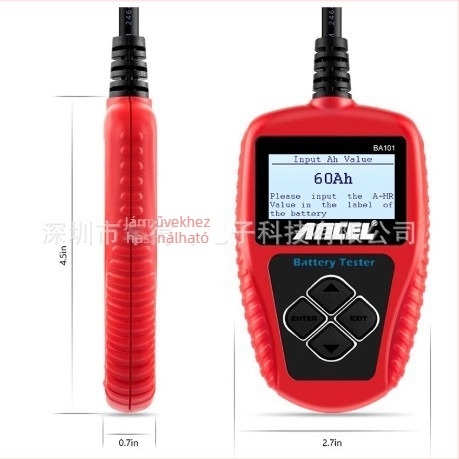 Ancel Ba101 autóakku-teszter – ECU diagnózis, 12V tápegység, működési hőmérséklet -20°C–70°C