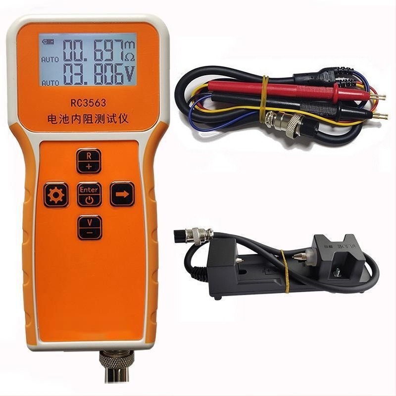 RC3563 belső ellenállás-mérő ternáris Li-ion/LiFePO4 akkumulátorokhoz, 18650 és 21700 cellákhoz, verzió 16.8