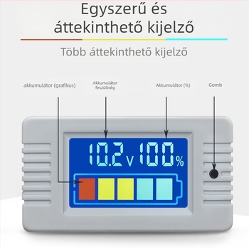 Peacefair akkumulátor-teszter – voltmérő, licencelt magáncímkével, import nélkül