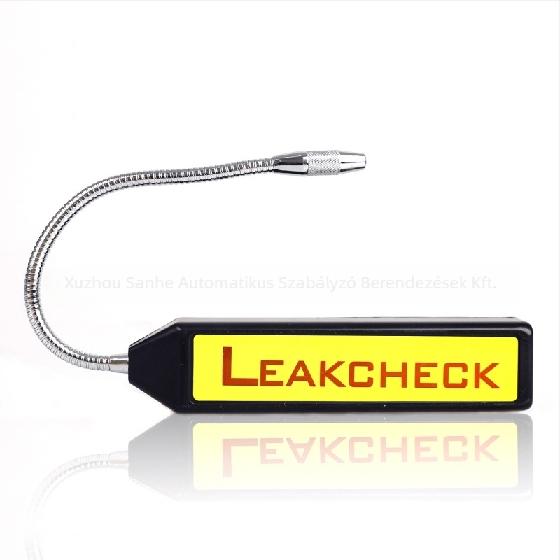 Halogén szivárgás detektor WJL-6000 – modell WJL-6000, halogén gázok mérésére, energiaellátás 6V DC, működési hőmérséklet 0–52 °C, méretek 23×8.5×5.3 cm