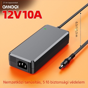Tápegység 12V 10A, 120W, UL CCC SAA UKCA tanúsított, márka Hong Kong qi