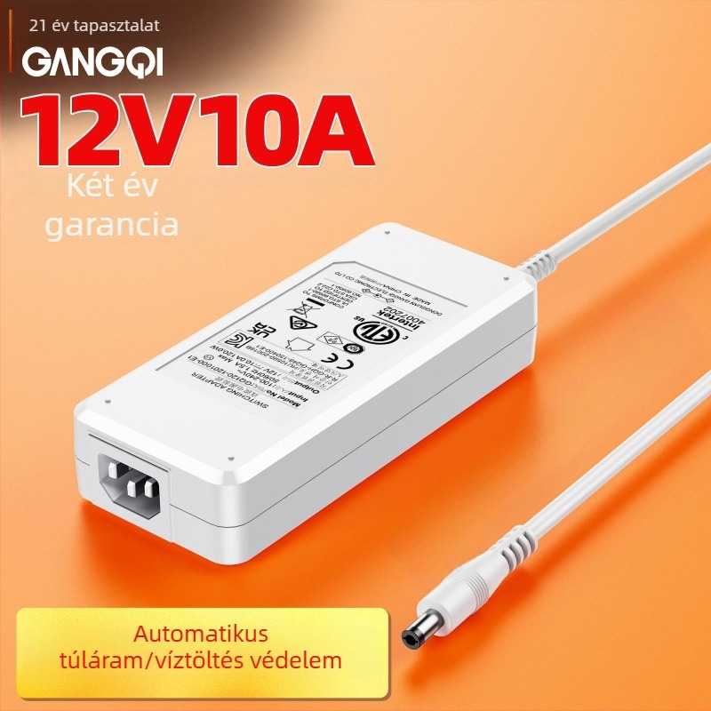 Tápegység 12V 10A, 120W, UL CCC SAA UKCA tanúsított, márka Hong Kong qi