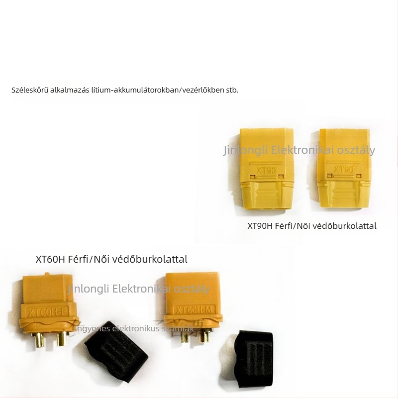 XT90/XT60/XT30-T plug tesztcsatlakozók LiPo akkukhoz modell repülőkhöz, férfi és női, aranyozott