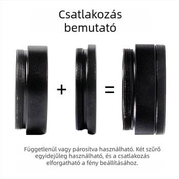 Datyson csillagászati teleszkóp állítható lineáris polárszűrővel (Márka: Datyson; Fő cél: csillagászati megfigyelés; Szűrő típusa: lineáris polárszűrő; Állítható: igen)