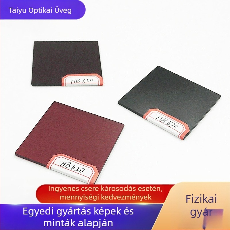 Taiyu Infravörös vágó szűrő, Átlátszó optikai üveg, Modellek HB600, HB630, HB650, HB685, Fotó- és optikai készülékekhez