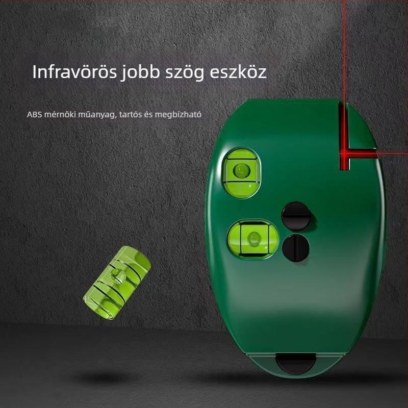 Lézeres szintmérő infravörös vonaljelzővel, 90°-os szög, automatikus működés, magas precíziós vonal a talajon, túllépés-érzékelő