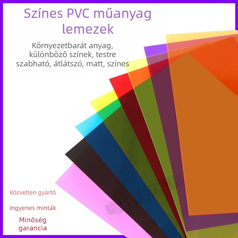 PVC/PP filmlap – átlátszó 0,3 mm, matt 0,5 mm; alkalmas laminálásra, nyomtatásra és gravírozásra