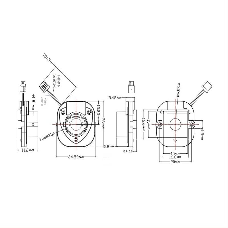 Hálózati IP megfigyelő kamera nappal/éjjel, M12 csatlakozó, IR-CUT kettős szűrős lencse, testreszabható keskeny sávszűrő