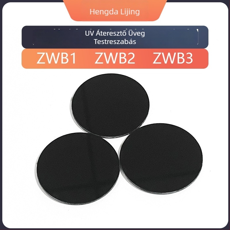 UV-szűrő ZWB1/ZWB2/ZWB3 - 313/334/365 nm, üvegszűrő, forma kör/négyszögletes, anyag: üveg