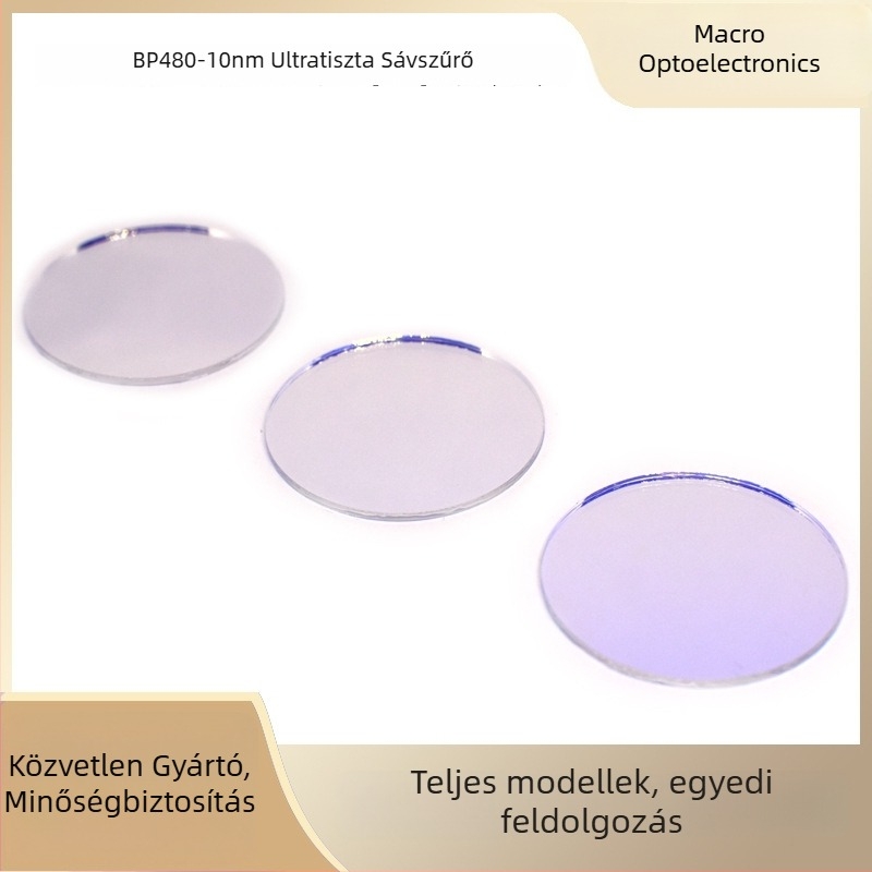 BP480-10nm bevont Bandpass szűrő szőrtelenítő készülékhez, 97% átviteli, ultra-szűk 10 nm-es sáv