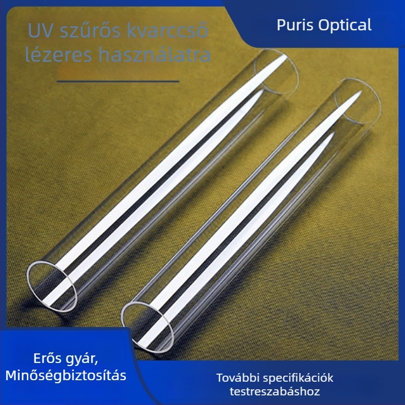 Precíziós optika UV kvarccső YAG lézerhez, magas minőség, nagy átvitel