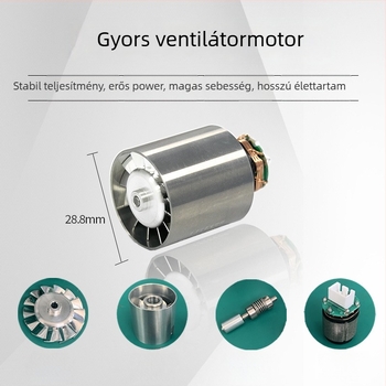 Magas fordulatszámú töltés nélküli DC mikromotor — működési feszültség 36V DC-ig; alkalmas hajszárítókhoz, kézi ventilátorokhoz, pengétlen ventilátorokhoz és függő ventilátorokhoz