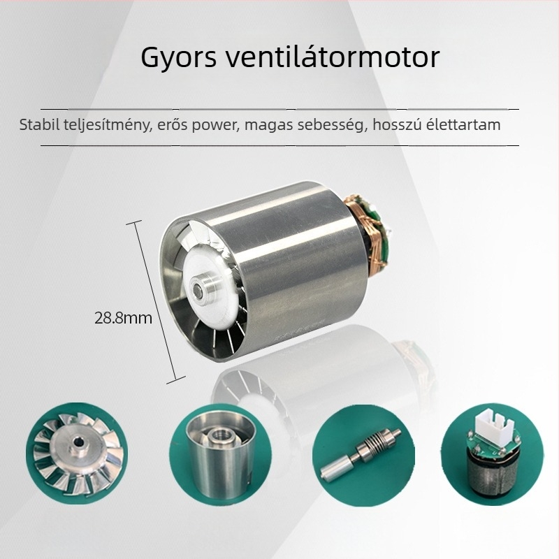 Magas fordulatszámú töltés nélküli DC mikromotor — működési feszültség 36V DC-ig; alkalmas hajszárítókhoz, kézi ventilátorokhoz, pengétlen ventilátorokhoz és függő ventilátorokhoz