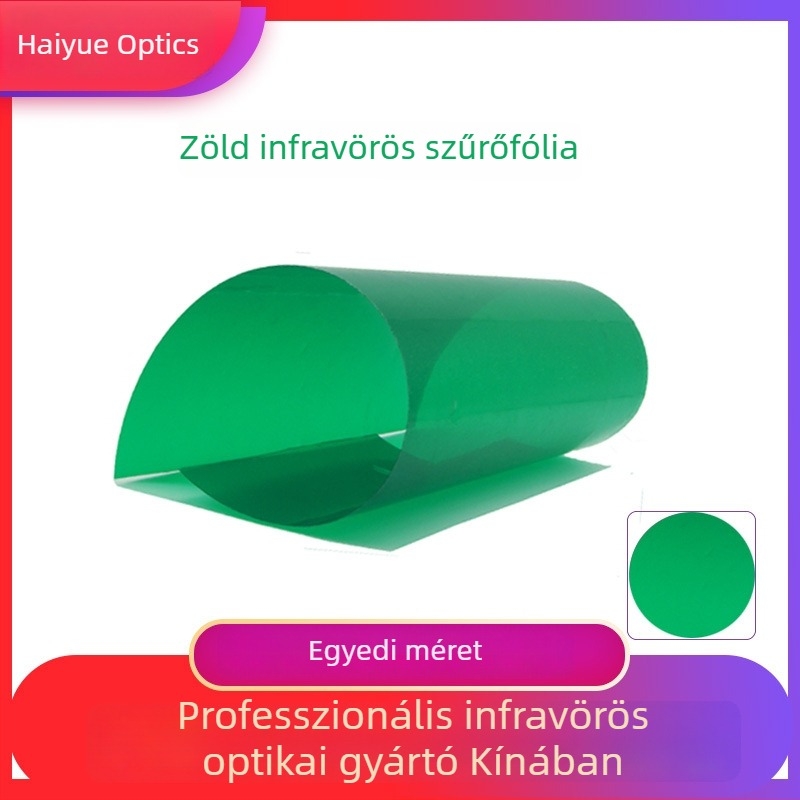 780 nm-es infravörös szűrőfilm, nagy átlátszósággal optikai lencsékhez – ipari testreszabás
