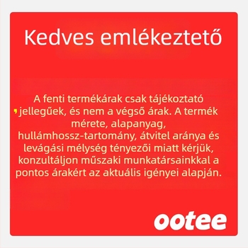 UV védőszűrő, optikai üveg, egyedi forma, OOTEE márka, UV modell, termékkód 20250116007, Shangrao, Jiangxi eredet