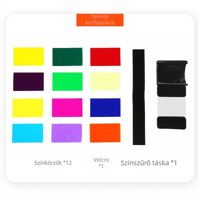 Tongli 12-szűrős kamera vaku szűrőkészlet — univerzális lámpa kiegészítők, 2013-as megjelenés