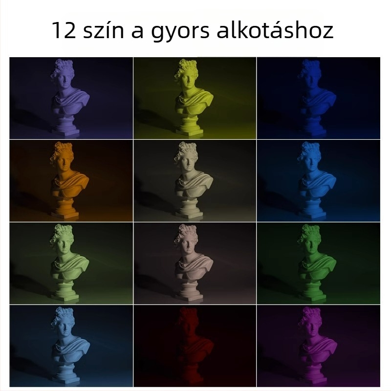 DSLR vaku kiegészítő készlet: 12 szűrőlap, színhőmérséklet-állító film, alumínium ötvözetes tartó
