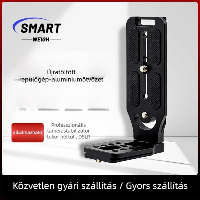 Kamera tripod fej L-alakú vertikális rögzítőlemezzel (BL-132c, alumíniumötvözet, teherbírás 2–5 kg)
