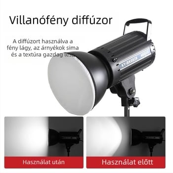 Vakufotózásra készült lámpaernyő poliészter difúzorral, lágy megvilágítással