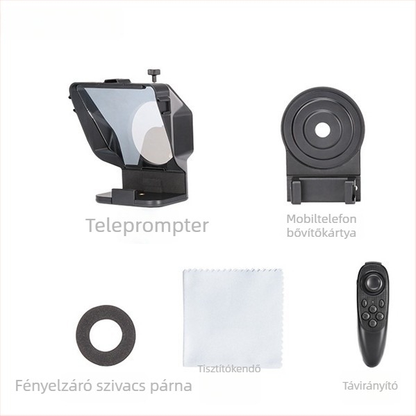 Lencse ZX2209-adapter – Teleprompter SLR-hez és mobiltelefonhoz, hordozható Bluetooth teleprompter Vlog-hoz és rövid videókhoz, SCXRig