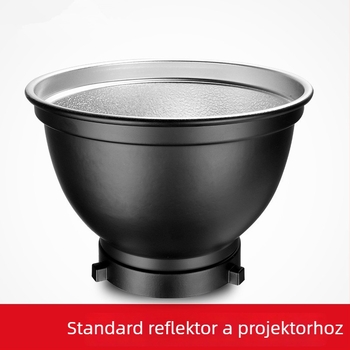 Stúdiófény 55°-os reflexorral, méhsejt rács, háttérvilágítás, fedél a reflektorra, alumíniumötvözet