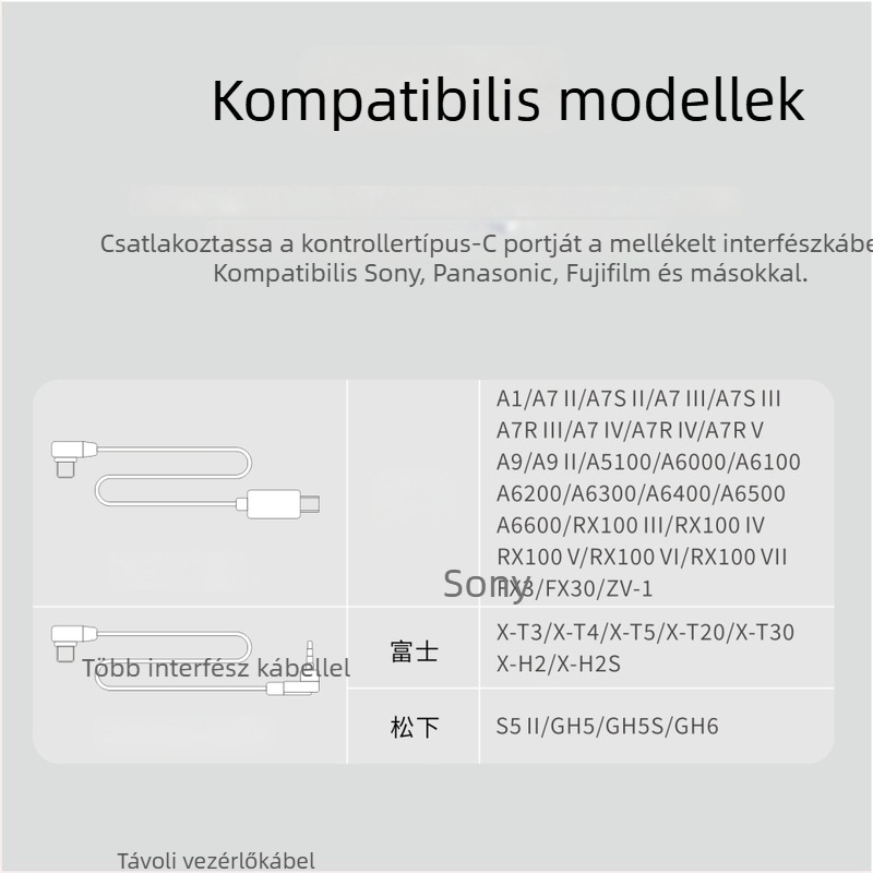 Kamera felvételi vezérlő, modell D10, alumínium ötvözet, kompatibilis kamerákkal, tömeg 16,5 g