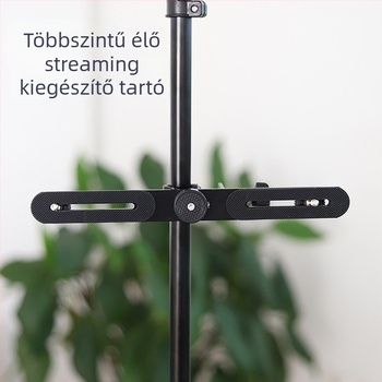Tripod fej készlet alumíniumötvözetből, teherbírás 2–5 kg, kompatibilis világítási állvánnyal élő közvetítésekhez